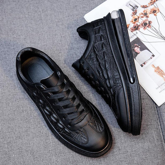 Chaussures tendance en cuir pour hommes, baskets décontractées - LUXARAH