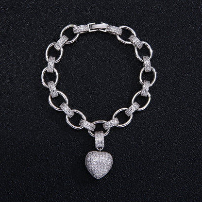 Parure de bijoux de luxe couleur or avec bracelets et colliers ras du cou en zircone cubique pour femme, bijoux de mariage - LUXARAH