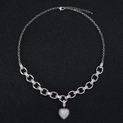 Parure de bijoux de luxe couleur or avec bracelets et colliers ras du cou en zircone cubique pour femme, bijoux de mariage - LUXARAH