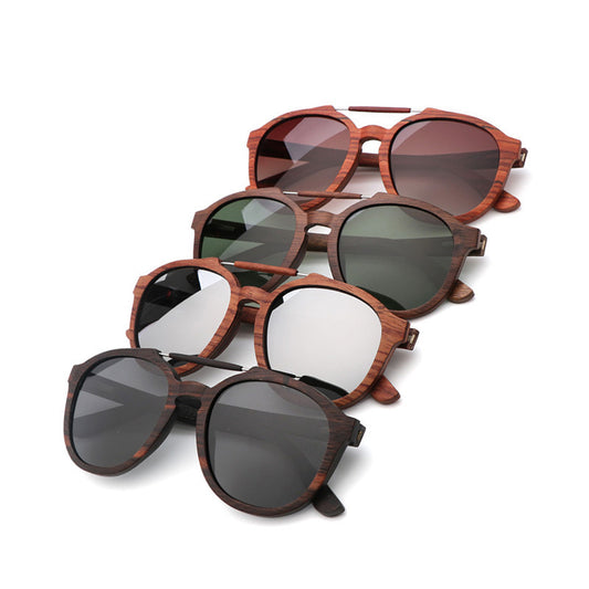Lunettes de soleil tendance en bois de bambou