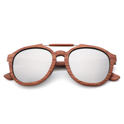 Lunettes de soleil tendance en bois de bambou
