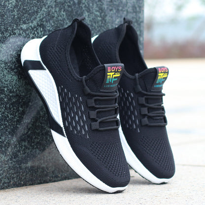 Nouvelles chaussures de sport pour hommes, respirantes, décontractées, en maille, confortables, à lacets, antidérapantes, basses, pour la course - LUXARAH