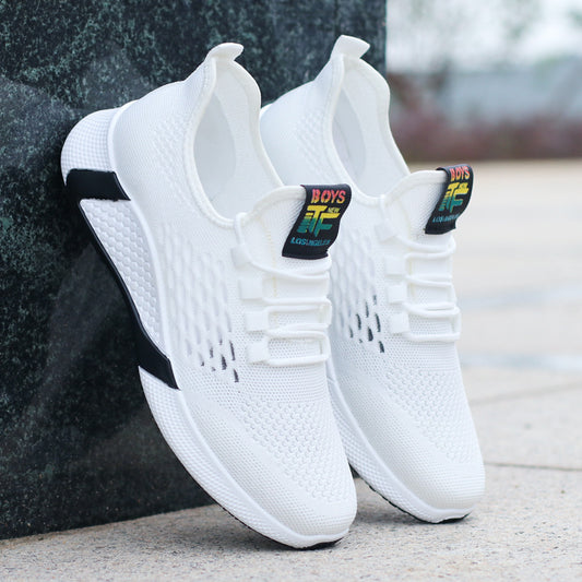 Nouvelles chaussures de sport pour hommes, respirantes, décontractées, en maille, confortables, à lacets, antidérapantes, basses, pour la course - LUXARAH