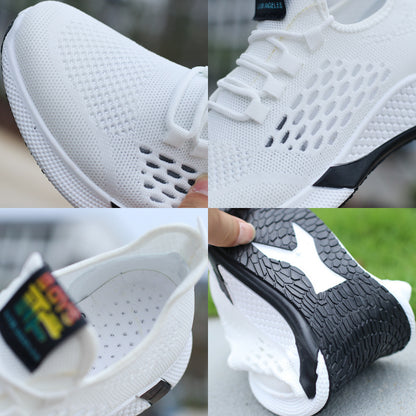 Nouvelles chaussures de sport pour hommes, respirantes, décontractées, en maille, confortables, à lacets, antidérapantes, basses, pour la course - LUXARAH