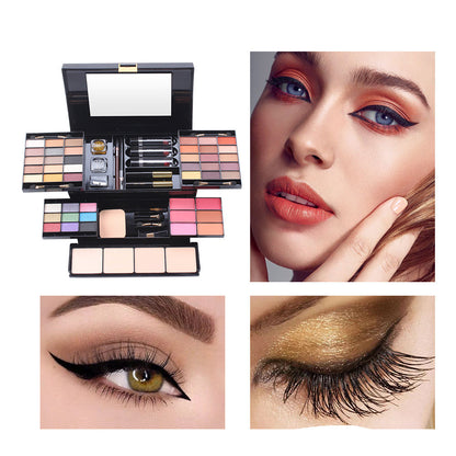 Boîte à fards à paupières mat, étui à cosmétiques, plateau de maquillage multifonction - LUXARAH