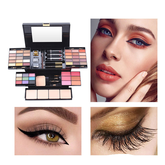 Boîte à fards à paupières mat, étui à cosmétiques, plateau de maquillage multifonction - LUXARAH