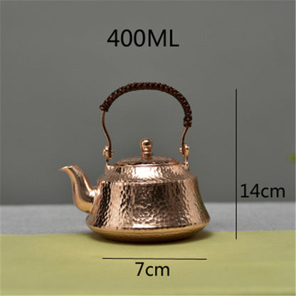Petite théière en cuivre faite à la main Théière en cuivre pur Tiliang`, Infusion de thé - LUXARAH