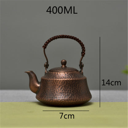 Petite théière en cuivre faite à la main Théière en cuivre pur Tiliang`, Infusion de thé - LUXARAH