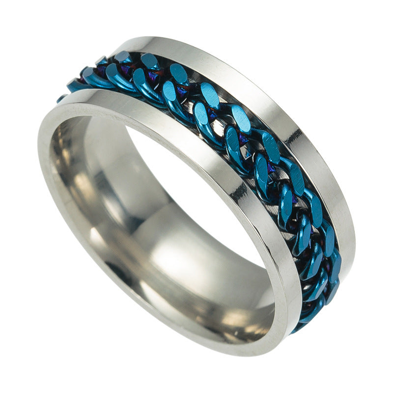 Bague tournante en acier inoxydable - Bijoux tendance pour tous - LUXARAH