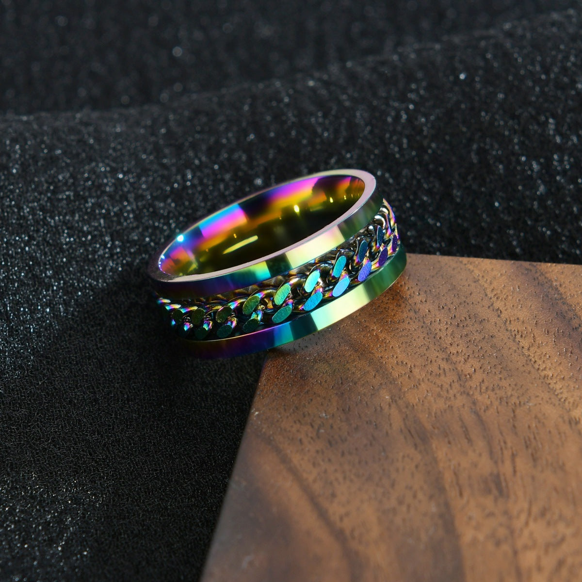 Bague tournante en acier inoxydable - Bijoux tendance pour tous - LUXARAH