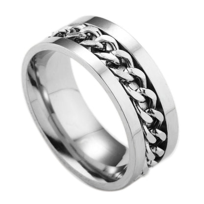 Bague tournante en acier inoxydable - Bijoux tendance pour tous - LUXARAH