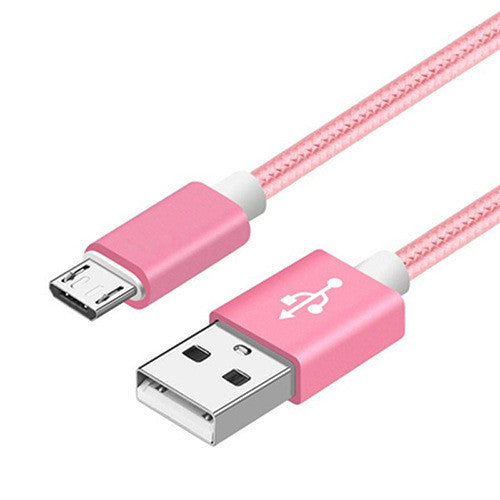 Compatible avec Apple, câble de données en nylon tressé V8