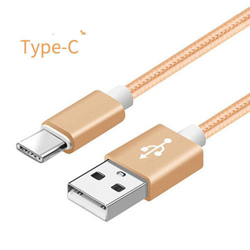 Compatible avec Apple, câble de données en nylon tressé V8