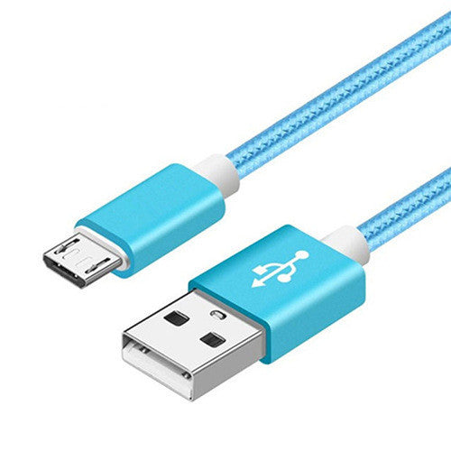 Compatible avec Apple, câble de données en nylon tressé V8