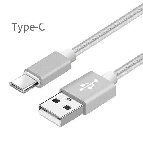 Compatible avec Apple, câble de données en nylon tressé V8