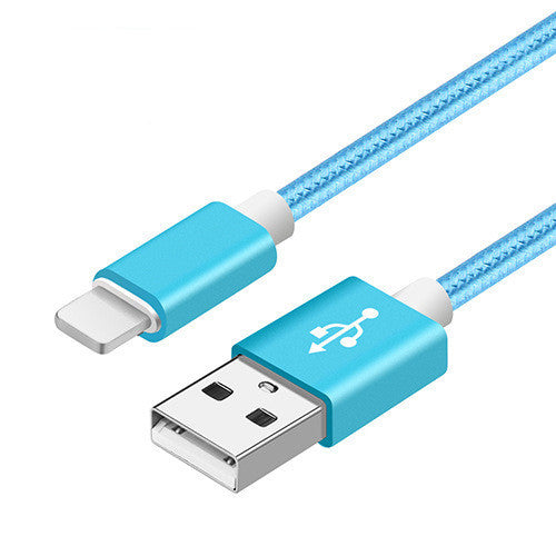 Compatible avec Apple, câble de données en nylon tressé V8