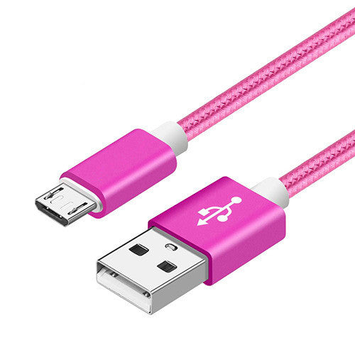 Compatible avec Apple, câble de données en nylon tressé V8