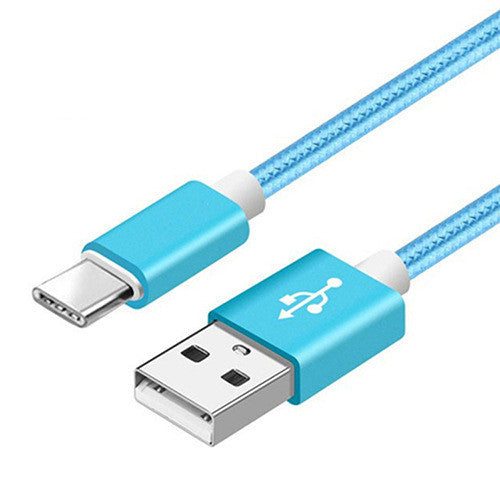 Compatible avec Apple, câble de données en nylon tressé V8