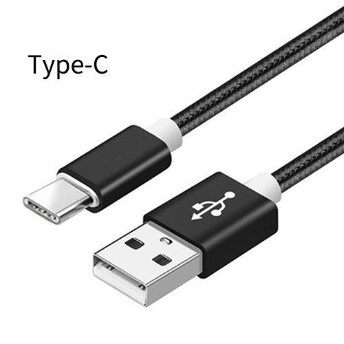 Compatible avec Apple, câble de données en nylon tressé V8