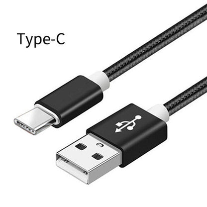Compatible avec Apple, câble de données en nylon tressé V8