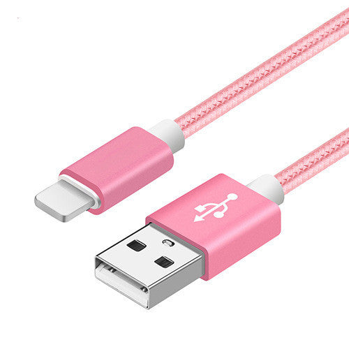 Compatible avec Apple, câble de données en nylon tressé V8
