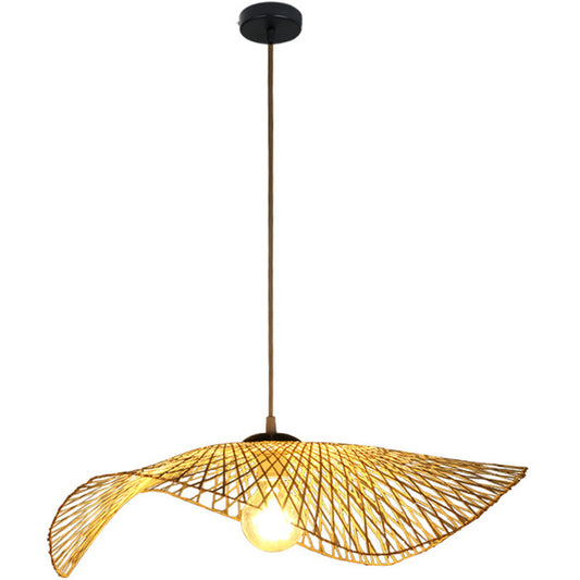 Lustre en bambou de style japonais, lampe de salon créative