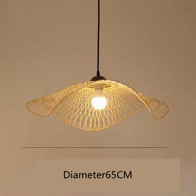 Lustre en bambou de style japonais, lampe de salon créative - LUXARAH