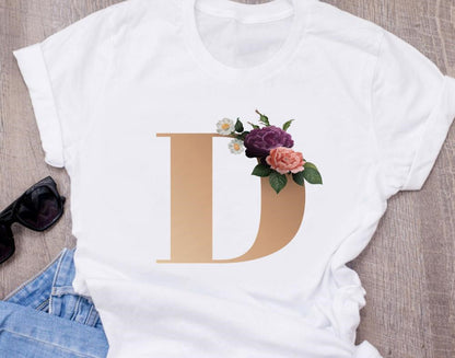 T-shirt oversize à manches courtes imprimé 26 lettres anglaises - LUXARAH