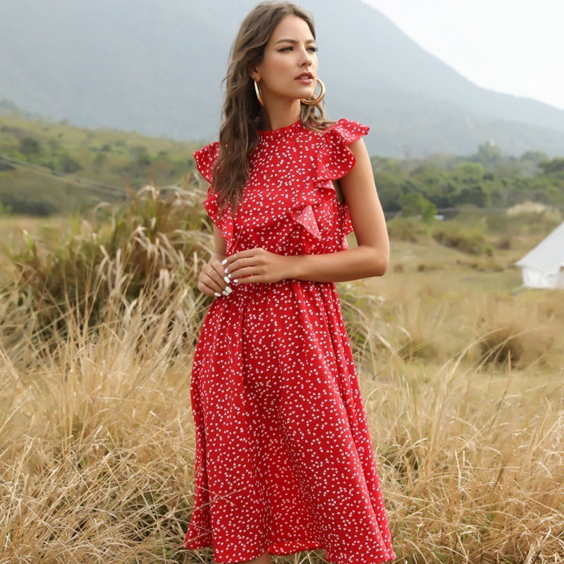 Robe longue d'été en mousseline de soie - LUXARAH