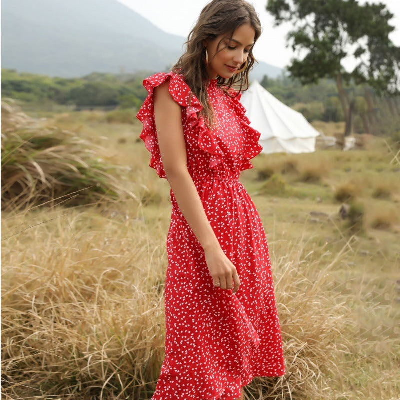 Robe longue d'été en mousseline de soie - LUXARAH