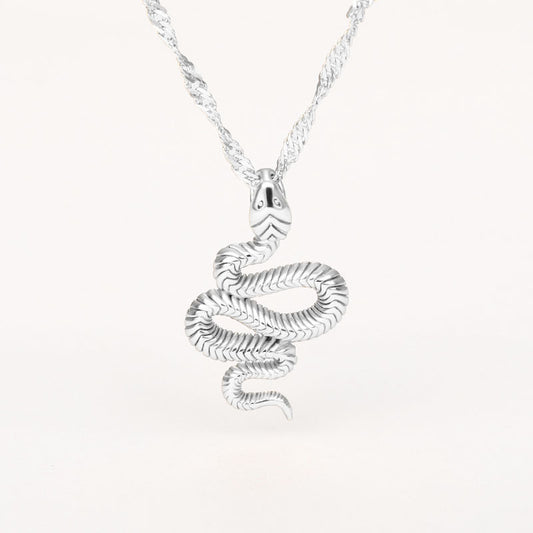 Colliers serpent en acier inoxydable pour femmes et hommes, couleur or et argent, pendentif animal du zodiaque, chaîne de cou, bijoux