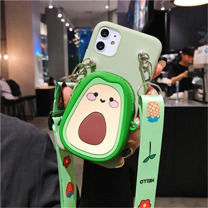 Étui portefeuille en silicone à motif dessin animé