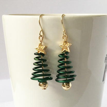Boucles d'oreilles de Noël DIY en forme d'étoile et d'arbre de Noël