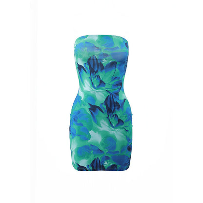 Robe courte fourreau slim à imprimé floral pour femme