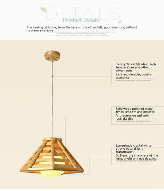 Plafonnier, LED moderne, minimaliste en bambou tissé et bois pour restaurant, bar, hôtel, auberge, balcon - LUXARAH