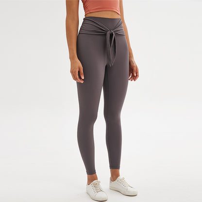 Pantalon de yoga legging à neuf points avec bretelles - LUXARAH