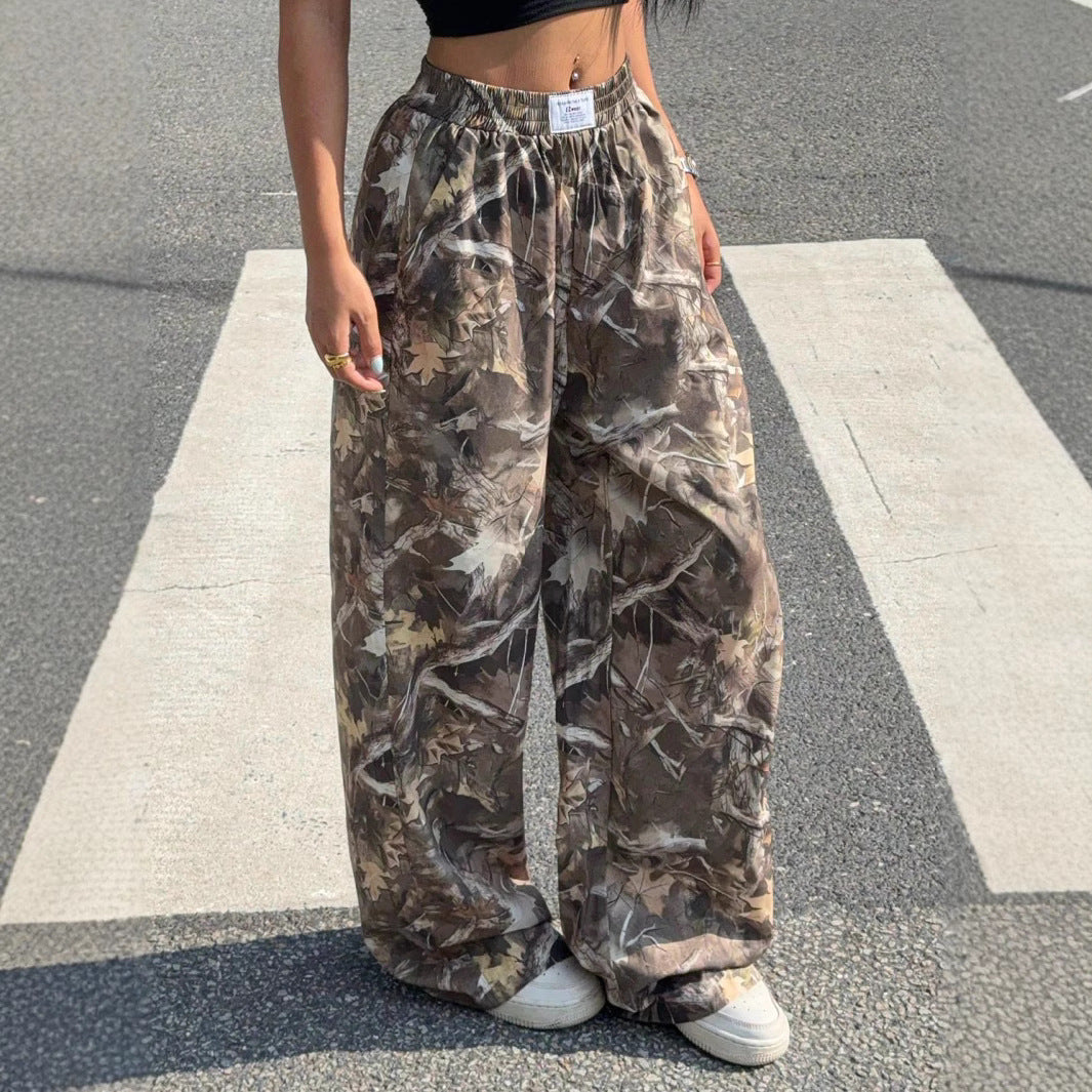 Pantalon décontracté amincissant hip-hop rétro streetwear multi-poches camouflage cargo pour femme Y2k hip-hop cargo grunge baggy pantalon