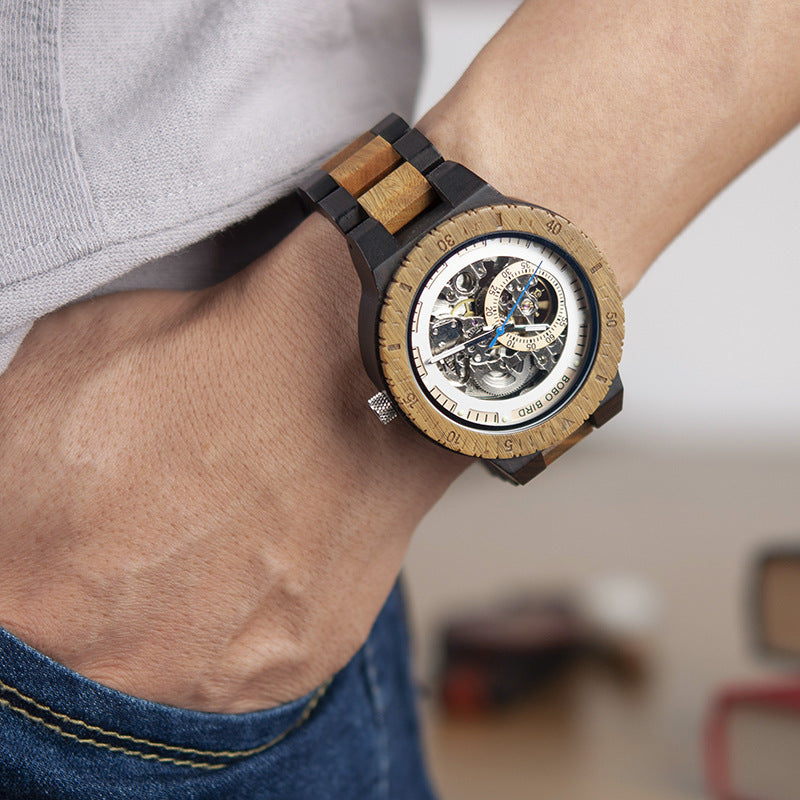 Montre mécanique automatique en bois - LUXARAH