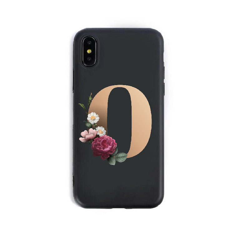 Coques de téléphone en silicone avec lettres de l'alphabet anglais