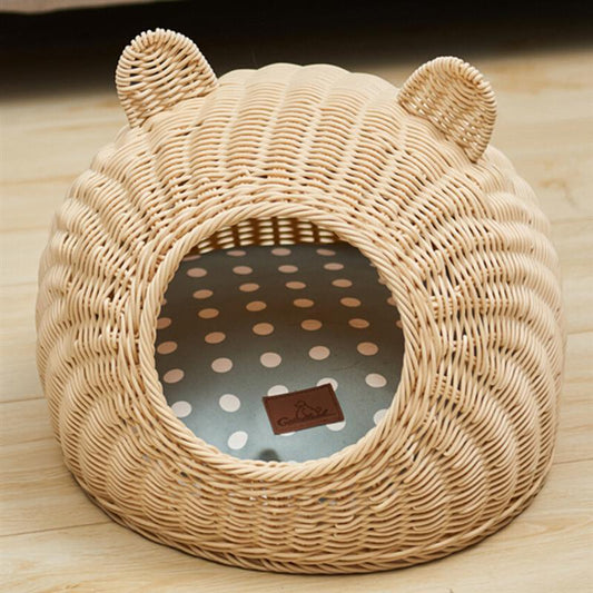 Litière pour chat en rotin - LUXARAH
