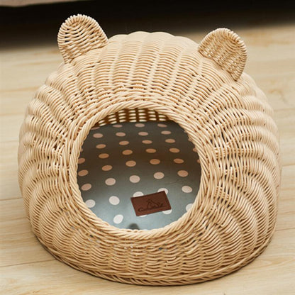 Litière pour chat en rotin - LUXARAH