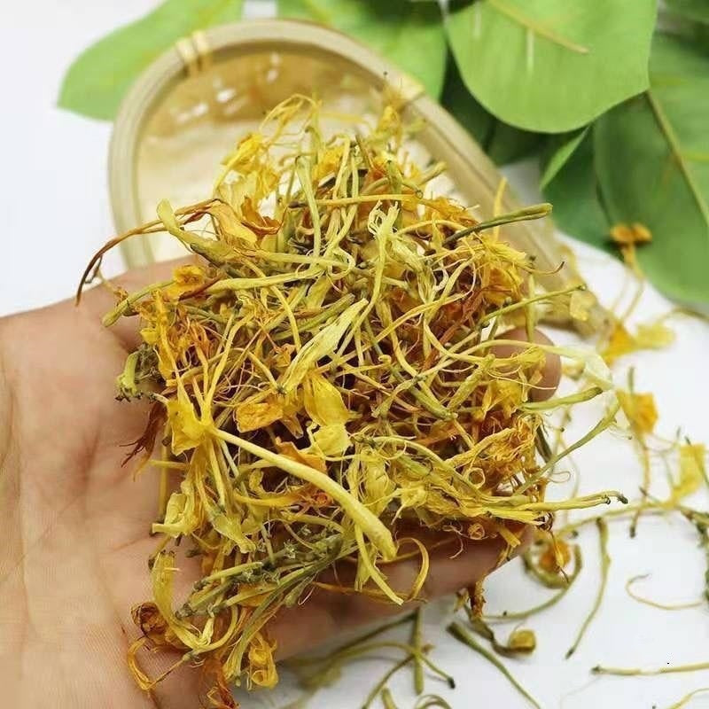 Tisane au feu clair aux fleurs séchées de chèvrefeuille, Bain de chaleur claire et feu inférieur pour bébé, Sans soufre - LUXARAH
