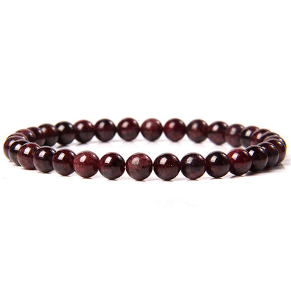 Bracelet en pierre naturelle de 6 mm, tissé à la main, bracelet énergétique - LUXARAH
