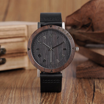 Montre en bois de bambou
