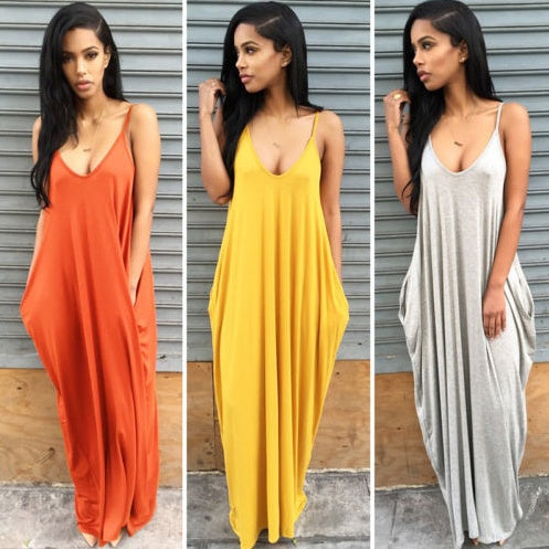 Robe d'été décontractée longue, grande taille - LUXARAH