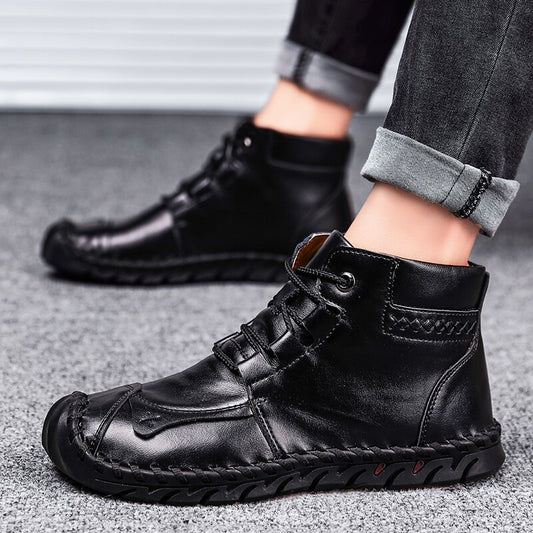 Chaussures en cuir pour hommes, chaussures décontractées - LUXARAH