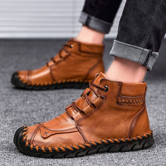 Chaussures en cuir pour hommes, chaussures décontractées - LUXARAH