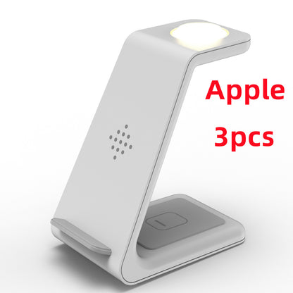 Station de charge rapide 3 en 1, support de chargeur sans fil, station de charge rapide sans fil pour support de téléphone
