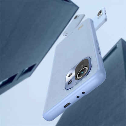 Étui en cuir uni et alliage pour Xiaomi 11