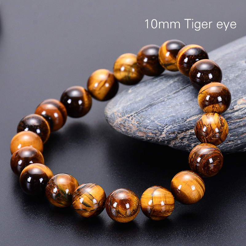 Bracelet d'énergie de yoga en œil de tigre jaune naturel de qualité A - LUXARAH